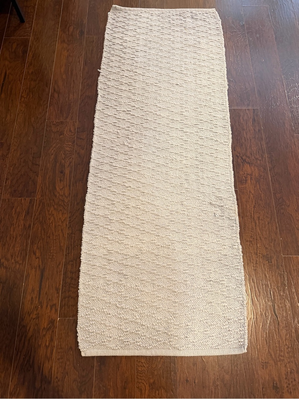 Gray Textured 100% Cotton Long Bath Runner Rug 19" x 4'9"